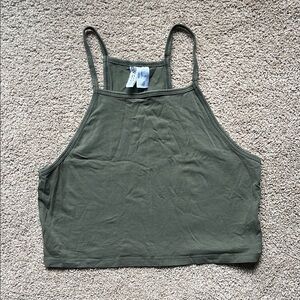 H&M green halter tank top